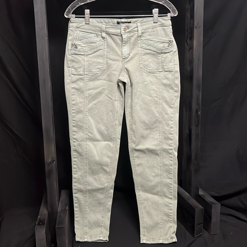 White House/Black Market- light army green embellished pants